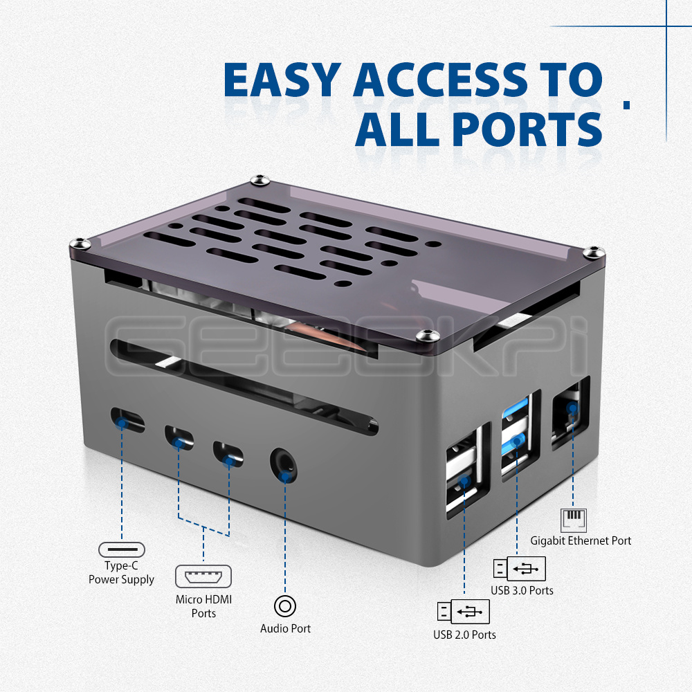 GeeekPi  Aluminum Brick Case B - огляд і ціна Argon One V3 M.2 Nvme Case
